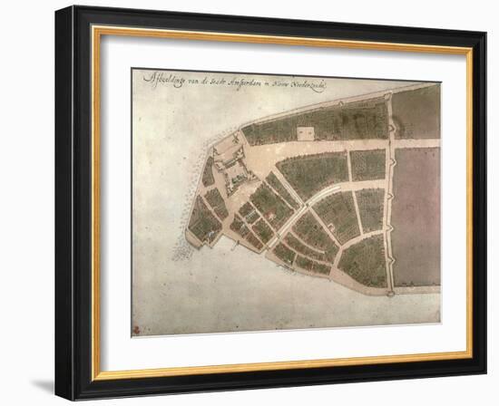 View of New Amsterdam, Costello Plan, 1660-Jacques Cortelyou-Framed Giclee Print