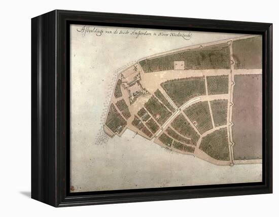 View of New Amsterdam, Costello Plan, 1660-Jacques Cortelyou-Framed Premier Image Canvas