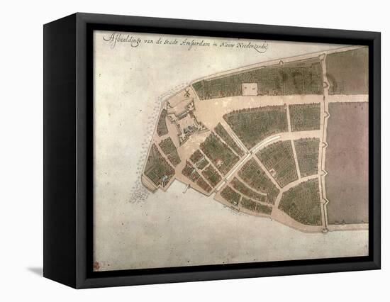 View of New Amsterdam, Costello Plan, 1660-Jacques Cortelyou-Framed Premier Image Canvas