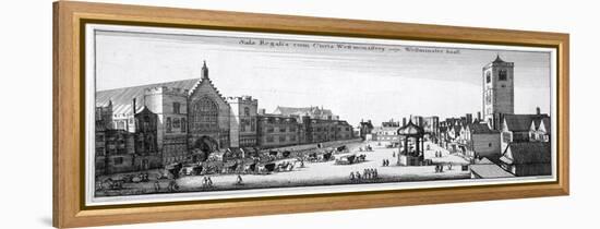 View of New Palace Yard and Westminster Hall, London, 1647-Wenceslaus Hollar-Framed Premier Image Canvas