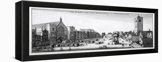 View of New Palace Yard and Westminster Hall, London, 1647-Wenceslaus Hollar-Framed Premier Image Canvas