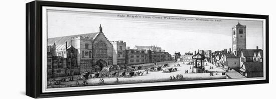 View of New Palace Yard and Westminster Hall, London, 1647-Wenceslaus Hollar-Framed Premier Image Canvas