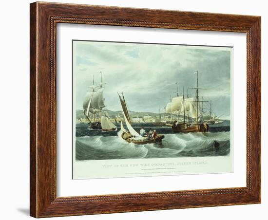 View of New York Quarantine, Staten Island, 1833-John Bachman-Framed Giclee Print