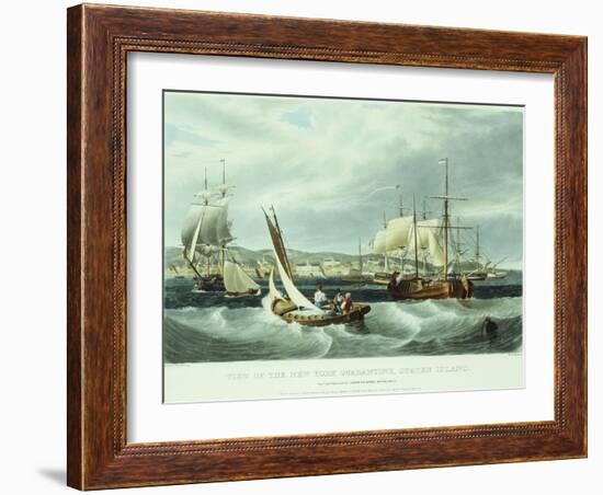 View of New York Quarantine, Staten Island, 1833-John Bachman-Framed Giclee Print