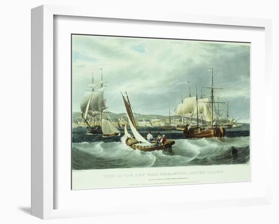 View of New York Quarantine, Staten Island, 1833-John Bachman-Framed Giclee Print