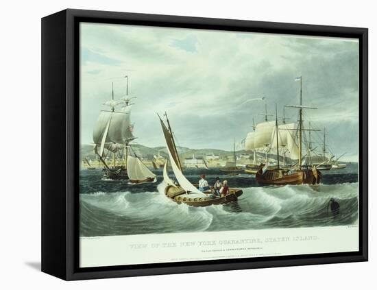 View of New York Quarantine, Staten Island, 1833-John Bachman-Framed Premier Image Canvas