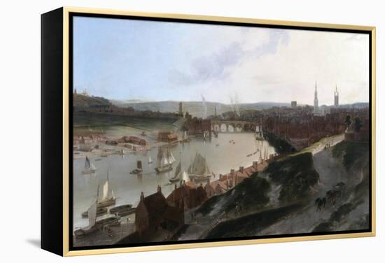 View of Newcastle Upon Tyne, Taken from a Windmill to the East of St. Ann'S, C.1802-03-William Daniell-Framed Premier Image Canvas