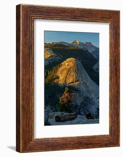 View of North Dome from Glacier Point at sunset, Yosemite National Park, California-Adam Jones-Framed Photographic Print