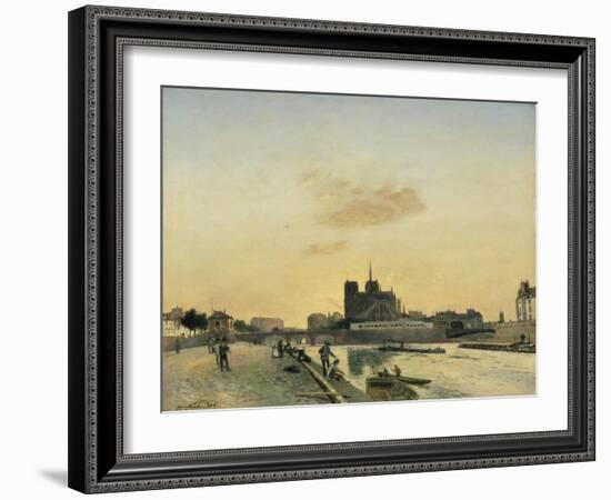 View of Notre Dame, Paris, 1864-Johan-Barthold Jongkind-Framed Giclee Print