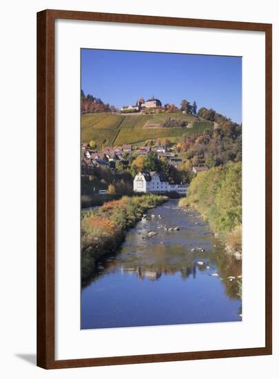 View of Obertsrot at Gernsbach on Castle Eberstein, Black Forest, Baden Wurttemberg, Germany-Markus Lange-Framed Photographic Print