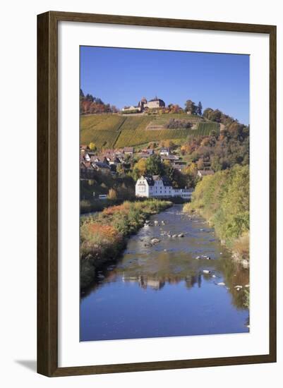 View of Obertsrot at Gernsbach on Castle Eberstein, Black Forest, Baden Wurttemberg, Germany-Markus Lange-Framed Photographic Print