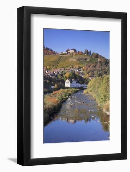 View of Obertsrot at Gernsbach on Castle Eberstein, Black Forest, Baden Wurttemberg, Germany-Markus Lange-Framed Photographic Print