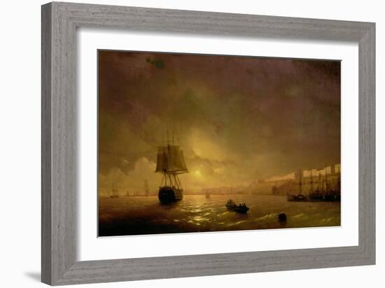 View of Odessa by Moonlight, 1846-Ivan Konstantinovich Aivazovsky-Framed Giclee Print