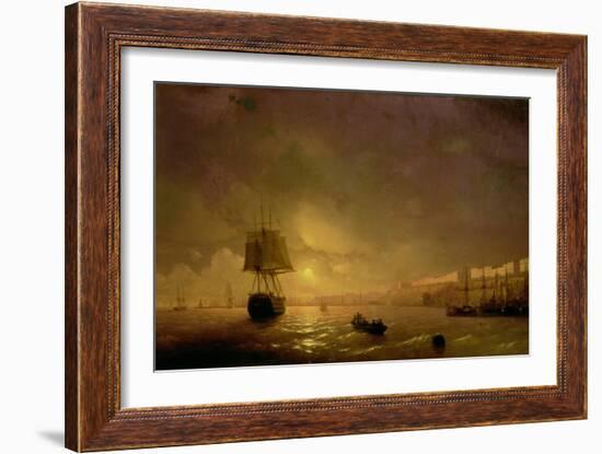 View of Odessa by Moonlight, 1846-Ivan Konstantinovich Aivazovsky-Framed Giclee Print