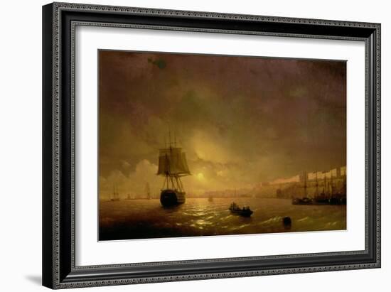 View of Odessa by Moonlight, 1846-Ivan Konstantinovich Aivazovsky-Framed Giclee Print