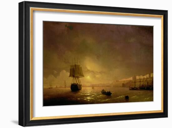 View of Odessa by Moonlight, 1846-Ivan Konstantinovich Aivazovsky-Framed Giclee Print