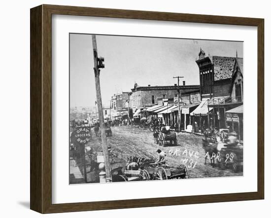 View of Oklahoma Avenue, April 1893-American School-Framed Giclee Print