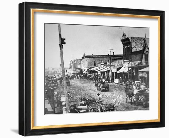 View of Oklahoma Avenue, April 1893-American School-Framed Giclee Print