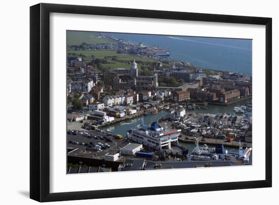 View of Old Portsmouth from Spinnaker Tower, Portsmouth, England-Natalie Tepper-Framed Photo