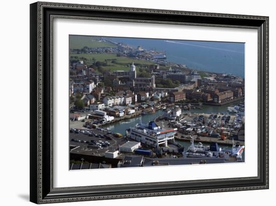 View of Old Portsmouth from Spinnaker Tower, Portsmouth, England-Natalie Tepper-Framed Photo