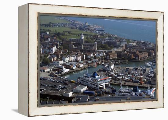 View of Old Portsmouth from Spinnaker Tower, Portsmouth, England-Natalie Tepper-Framed Stretched Canvas