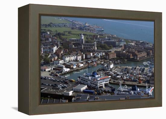 View of Old Portsmouth from Spinnaker Tower, Portsmouth, England-Natalie Tepper-Framed Stretched Canvas