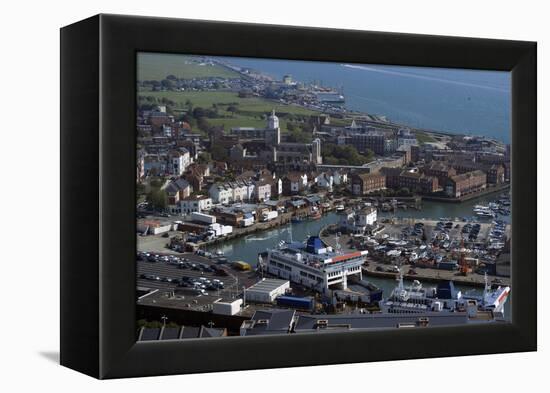 View of Old Portsmouth from Spinnaker Tower, Portsmouth, England-Natalie Tepper-Framed Stretched Canvas