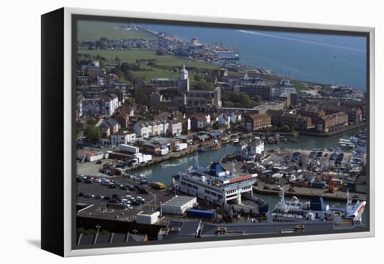 View of Old Portsmouth from Spinnaker Tower, Portsmouth, England-Natalie Tepper-Framed Stretched Canvas