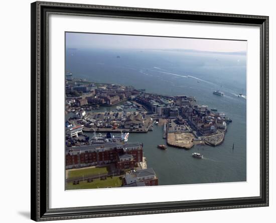 View of Old Portsmouth from Spinnaker Tower, Portsmouth, Hampshire, England, United Kingdom, Europe-Ethel Davies-Framed Photographic Print