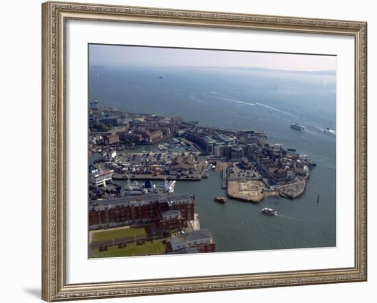 View of Old Portsmouth from Spinnaker Tower, Portsmouth, Hampshire, England, United Kingdom, Europe-Ethel Davies-Framed Photographic Print