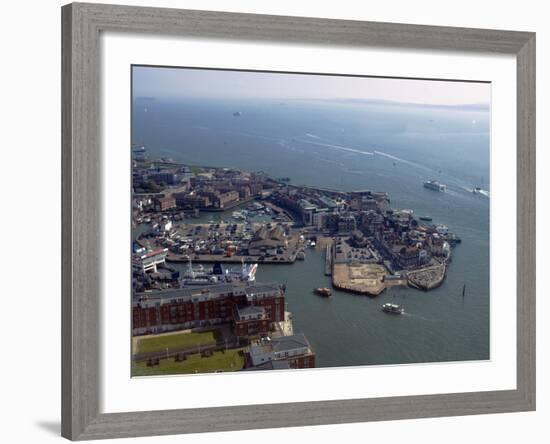 View of Old Portsmouth from Spinnaker Tower, Portsmouth, Hampshire, England, United Kingdom, Europe-Ethel Davies-Framed Photographic Print