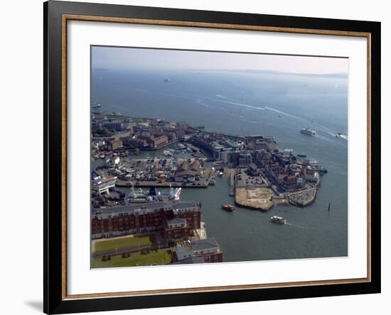 View of Old Portsmouth from Spinnaker Tower, Portsmouth, Hampshire, England, United Kingdom, Europe-Ethel Davies-Framed Photographic Print