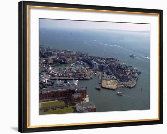 View of Old Portsmouth from Spinnaker Tower, Portsmouth, Hampshire, England, United Kingdom, Europe-Ethel Davies-Framed Photographic Print