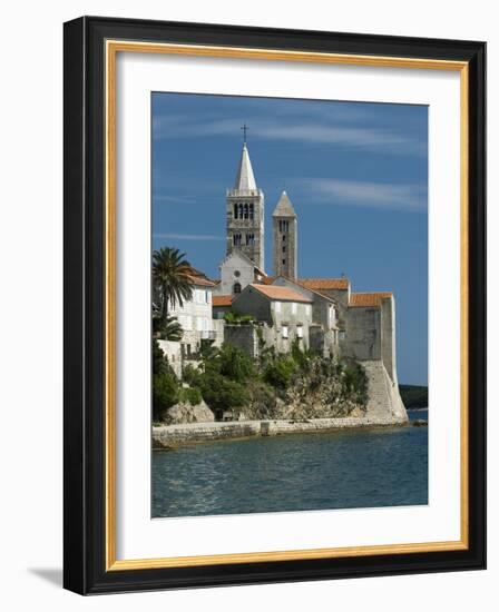 View of Old Town and Campaniles, Rab Town, Rab Island, Kvarner Gulf, Croatia, Adriatic, Europe-Stuart Black-Framed Photographic Print