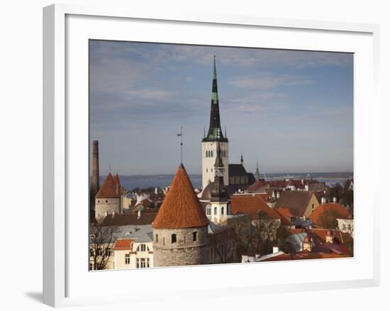 View of Old Town From Toompea, Late Afternoon, Tallinn, Estonia-Walter Bibikow-Framed Photographic Print