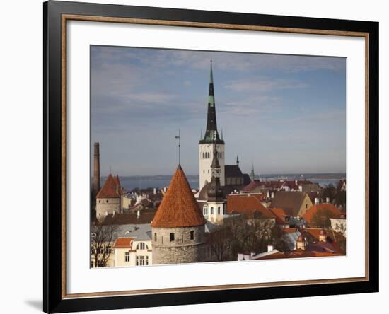 View of Old Town From Toompea, Late Afternoon, Tallinn, Estonia-Walter Bibikow-Framed Photographic Print