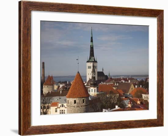 View of Old Town From Toompea, Late Afternoon, Tallinn, Estonia-Walter Bibikow-Framed Photographic Print