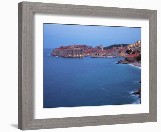 View of Old Town in the Early Morning, Dubrovnik, Croatia, Europe-Martin Child-Framed Photographic Print