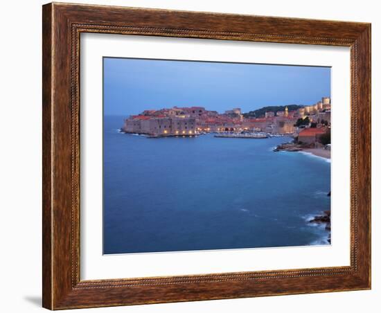 View of Old Town in the Early Morning, Dubrovnik, Croatia, Europe-Martin Child-Framed Photographic Print