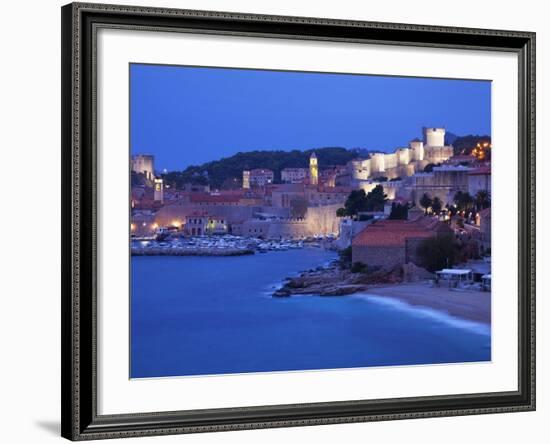 View of Old Town in the Early Morning, UNESCO World Heritage Site, Dubrovnik, Croatia, Europe-Martin Child-Framed Photographic Print