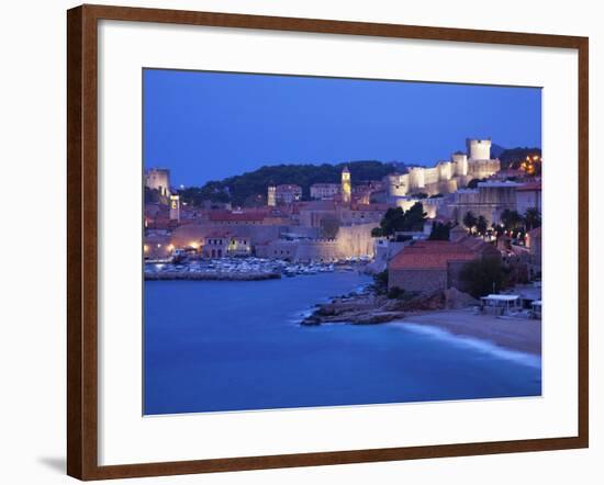 View of Old Town in the Early Morning, UNESCO World Heritage Site, Dubrovnik, Croatia, Europe-Martin Child-Framed Photographic Print