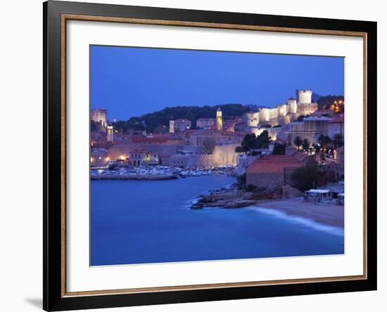 View of Old Town in the Early Morning, UNESCO World Heritage Site, Dubrovnik, Croatia, Europe-Martin Child-Framed Photographic Print