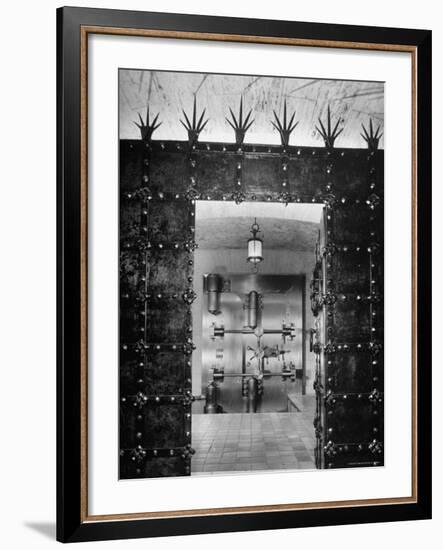 View of Open Steel Door Into Vestibule in Front of the Final Vault Door at Chase Manhattan Bank-Fritz Goro-Framed Photographic Print