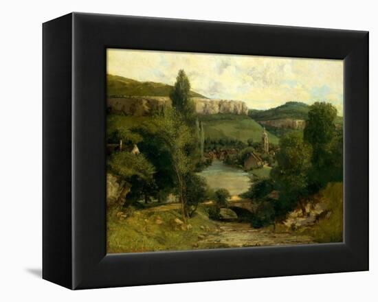 View of Ornans, c.1850-Gustave Courbet-Framed Premier Image Canvas