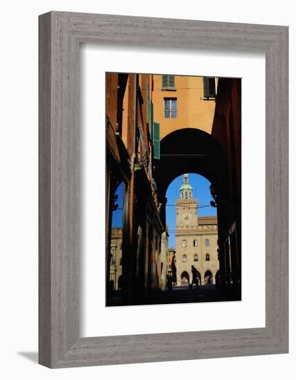 View of Palazzo Comunale on the Piazza Maggiore-Bruno Morandi-Framed Photographic Print