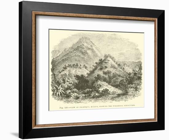 View of Palenque, Mexico, Showing the Pyramidal Structures-null-Framed Giclee Print