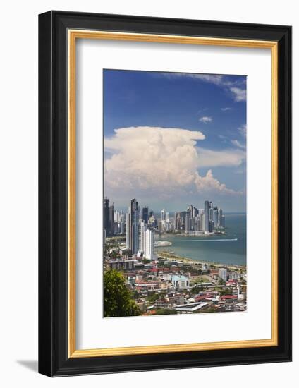 View of Panama City from Cerro Ancon.-Jon Hicks-Framed Photographic Print