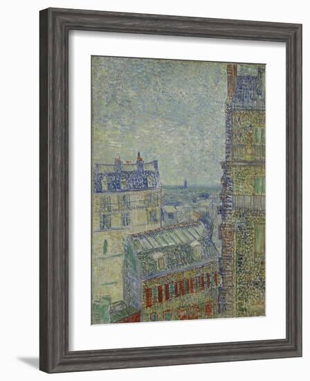 View of Paris from Theo's apartment in the rue Lepic, 1887 by Vincent Van Gogh-Vincent van Gogh-Framed Giclee Print