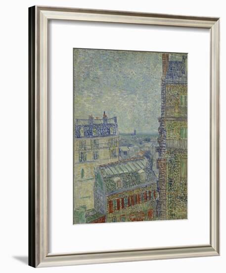 View of Paris from Theo's apartment in the rue Lepic, 1887 by Vincent Van Gogh-Vincent van Gogh-Framed Giclee Print