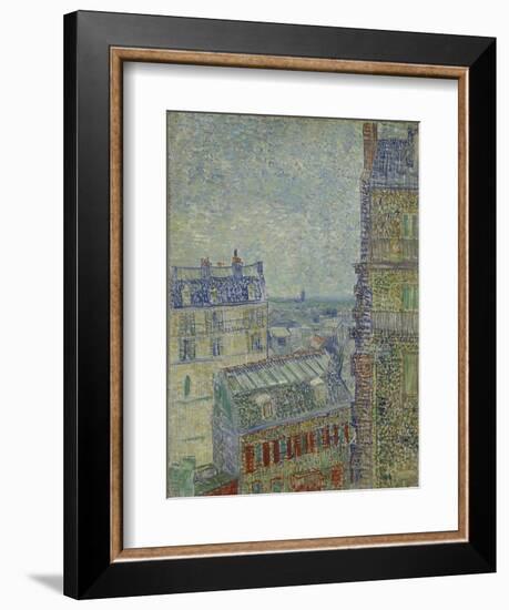 View of Paris from Theo's apartment in the rue Lepic, 1887 by Vincent Van Gogh-Vincent van Gogh-Framed Giclee Print